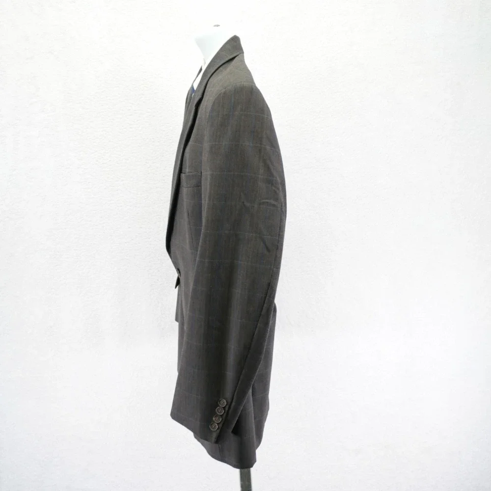 Hart Schaffner‎ Marx Gold Trumpeter Wool 2 Piece Suit Brown Birdseye 40R 36 / 30